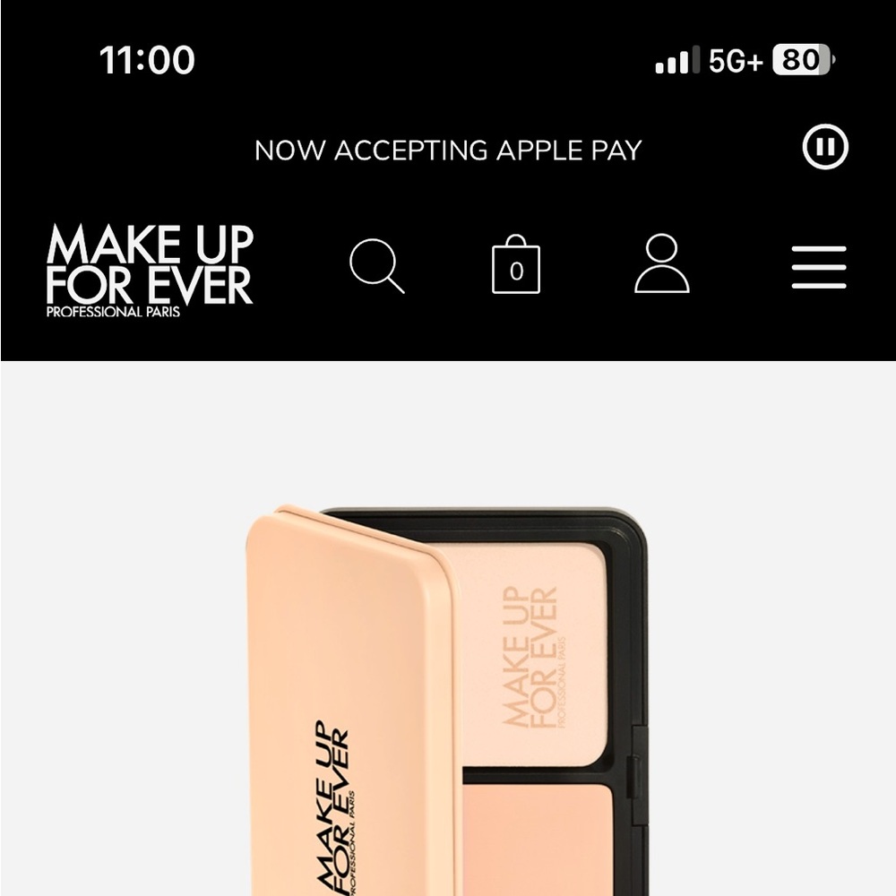 Make Up Forever HD Skin Matte Velvet Powder Foundation. 1Y18 Warm Cashew. NIB